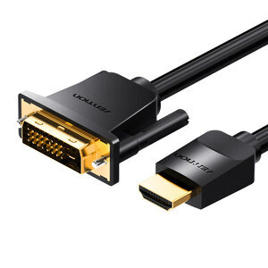 Vention ABFBG, HDMI - DVI, 1.5 m цена и информация | Kabeliai ir laidai | pigu.lt