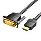Vention ABFBG, HDMI - DVI, 1.5 m цена и информация | Kabeliai ir laidai | pigu.lt