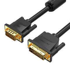 DVI(24+5) to VGA Cable 1.5m Vention EACBG (Black) цена и информация | Кабели и провода | pigu.lt