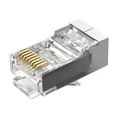 Modular RJ45 Cat.5E FTP Connector Vention IDAR0-10 Transparent 10 pcs. цена и информация | Кабели и провода | pigu.lt