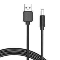 USB to DC 5.5mm Power Cable 0.5m Vention CEYBD (black) цена и информация | Кабели и провода | pigu.lt