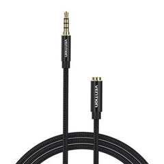 TRRS 3.5mm Male to 3.5mm Female Audio Extender 3m Vention BHCBI Black цена и информация | Кабели и провода | pigu.lt