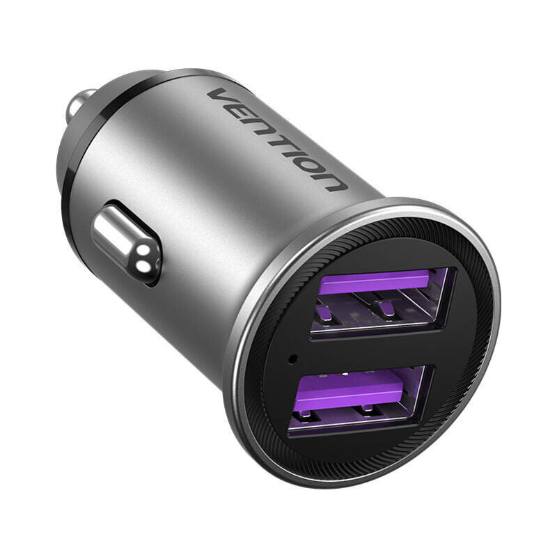 Automobilinis įkroviklis Vention FFEH0 USB, pilkas kaina ir informacija | Automobilių 12V el. priedai | pigu.lt