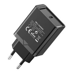 USB-C Wall Charger Vention FADB0-EU (20 W) Black цена и информация | Зарядные устройства для телефонов | pigu.lt