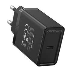 USB-C Wall Charger Vention FADB0-EU (20 W) Black цена и информация | Зарядные устройства для телефонов | pigu.lt