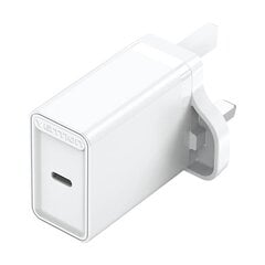 USB-C Wall Charger Vention FADW0-UK (20 W) UK White цена и информация | Зарядные устройства для телефонов | pigu.lt