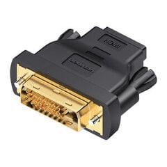 DVI (24+1) Male to HDMI Female Adapter Vention ECDB0 (black) цена и информация | Адаптеры, USB-разветвители | pigu.lt