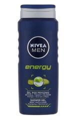 Dušo želė nivea men 500ml energy vyrams kaina ir informacija | Dušo želė, aliejai | pigu.lt