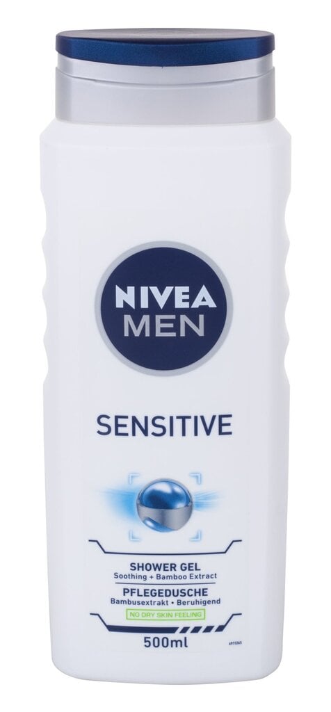 Dušo želė - šampūnas Nivea Men Sensitive 500 ml kaina ir informacija | Dušo želė, aliejai | pigu.lt