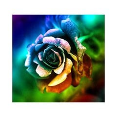 Deimantinės mozaikos rinkinys Spalvinga rožė 33x23 cm kaina ir informacija | Deimantinės mozaikos | pigu.lt