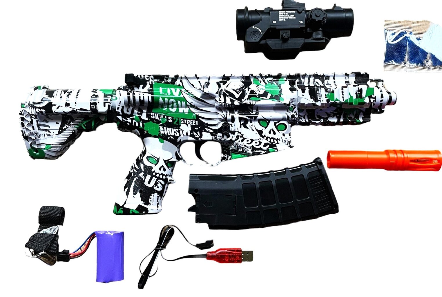 Žaislinis elektrinis vandens gelio kulkų šautuvas M416 + 8000 šovinių dovanų kaina ir informacija | Žaislai berniukams | pigu.lt