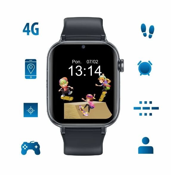 Manta Kevin Black цена и информация | Išmanieji laikrodžiai (smartwatch) | pigu.lt
