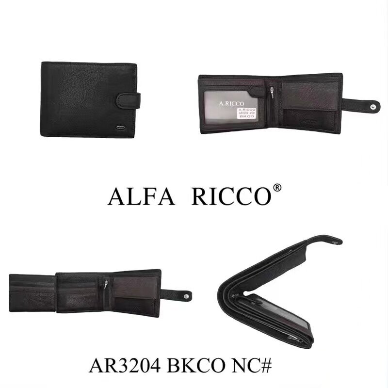 Vyriška odinė piniginė "Alfa Ricco" цена и информация | Vyriškos piniginės, kortelių dėklai | pigu.lt