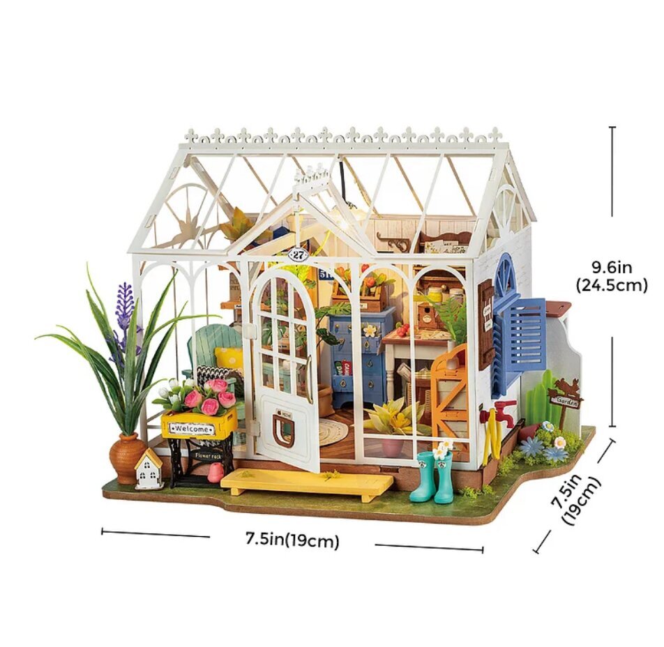 Konstruktorius Mini namas 3D Robotime Dreamy Garden House kaina ir informacija | Konstruktoriai ir kaladėlės | pigu.lt