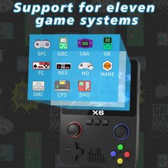 Ретро-консоль HappyJoe X6, 64 Гб, 10000+ игр цена и информация | Игровые приставки | pigu.lt
