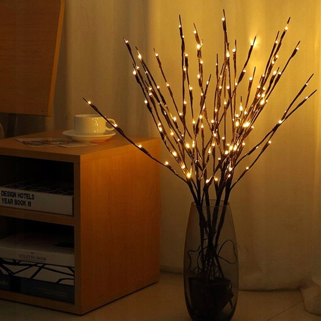 LED dekoratyvinės gluosnio šakos kaina ir informacija | Kalėdinės dekoracijos | pigu.lt