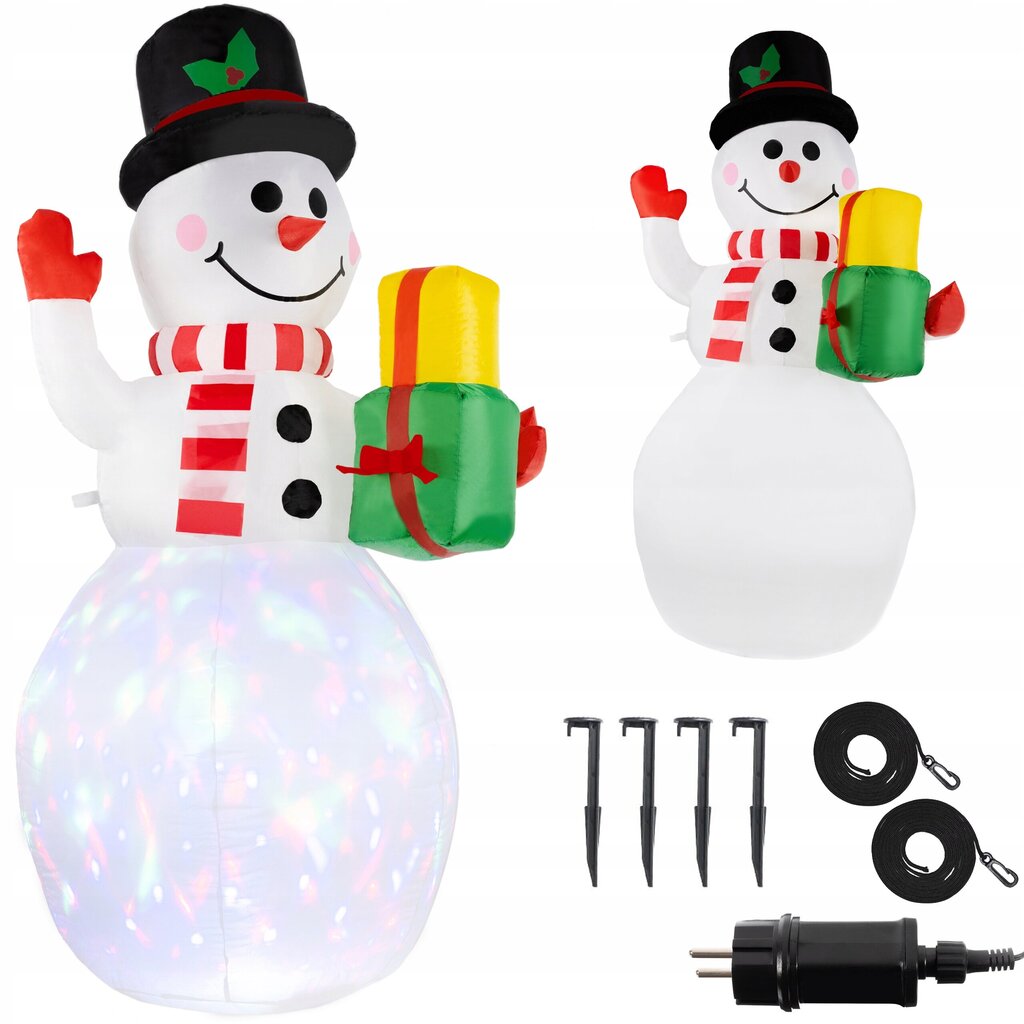 LED kalėdinė dekoracija Sniego senis kaina ir informacija | Kalėdinės dekoracijos | pigu.lt
