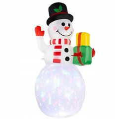 Светодиодное новогоднее украшение Снеговик, 155 см цена и информация | Рождественские украшения | pigu.lt