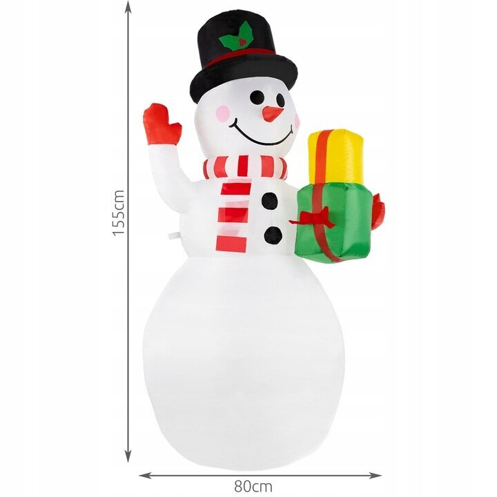 LED kalėdinė dekoracija Sniego senis kaina ir informacija | Kalėdinės dekoracijos | pigu.lt