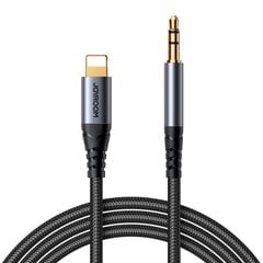 Joyroom stereo audio cable AUX 3.5 mm mini jack - Lightning for iPhone iPad 1.2 m black (SY-A06) kaina ir informacija | Adapteriai, USB šakotuvai | pigu.lt