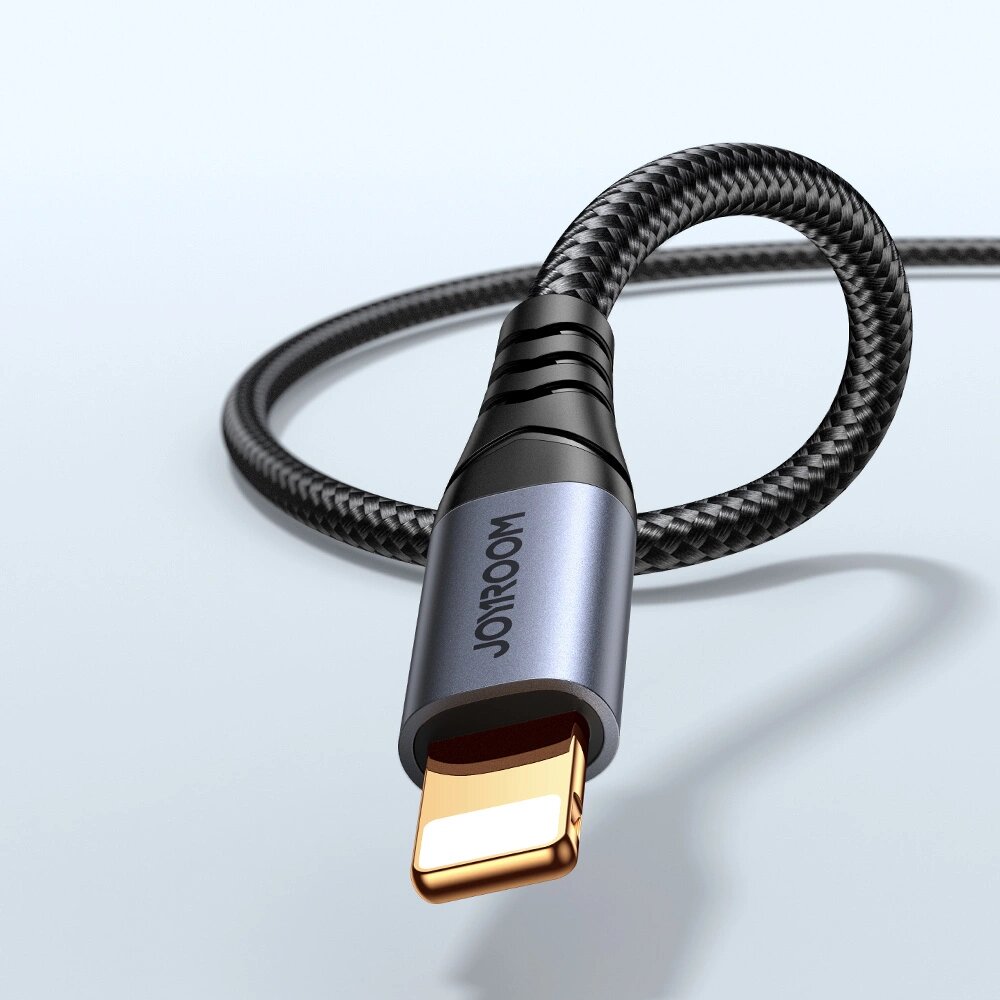 Joyroom stereo audio cable AUX 3.5 mm mini jack - Lightning for iPhone iPad 1.2 m black (SY-A06) kaina ir informacija | Adapteriai, USB šakotuvai | pigu.lt