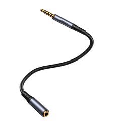 Audio kabelis Joyroom SY-A09 3,5mm (M) to 3,5mm (F) 1.2m juodas kaina ir informacija | Adapteriai, USB šakotuvai | pigu.lt