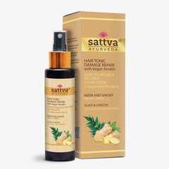 Plaukų tonikas pažeistiems plaukams Sattva Ayurveda Neem And Ginger, 100 ml kaina ir informacija | Priemonės plaukų stiprinimui | pigu.lt