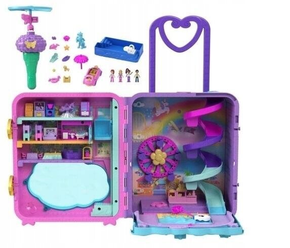 Lėlių namas lagamine Polly Pocket Holiday Resort Mattel HKV43 цена и информация | Žaislai mergaitėms | pigu.lt
