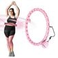 Liekninantis lankas Hula Hoop, rožinis kaina ir informacija | Gimnastikos lankai ir lazdos | pigu.lt