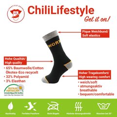 Kojinės vyrams ChiliLifestyle, juodos, 3 poros kaina ir informacija | Vyriškos kojinės | pigu.lt