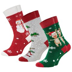 Kalėdinės kojinės unisex ChiliLifestyle, įvairių spalvų, 3 poros цена и информация | Мужские носки | pigu.lt