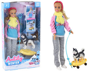 Кукла Anlily с собакой породы хаски цена и информация | Игрушки для девочек | pigu.lt