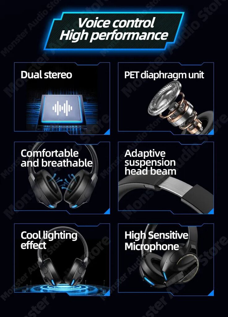 Monster Storm XKH03 ENC kaina ir informacija | Ausinės | pigu.lt