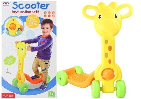 Paspirtukas vaikams Žirafa, geltonas kaina ir informacija | Žaislai kūdikiams | pigu.lt