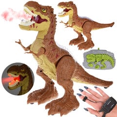 Dinozauras su nuotolinio valdymo pultu, rudas цена и информация | Игрушки для мальчиков | pigu.lt