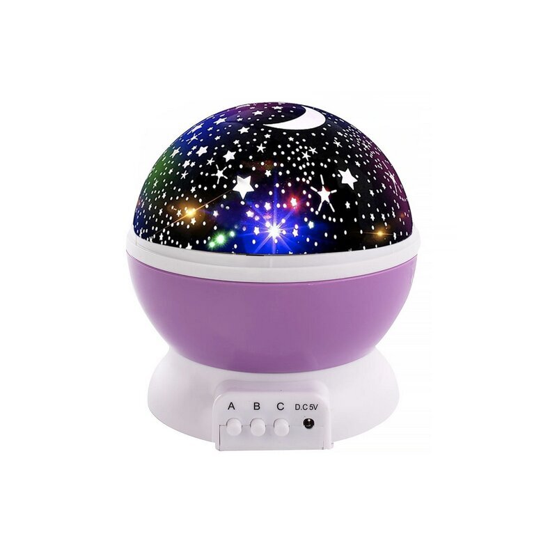 Projektorius - naktinis šviestuvas, violetinis цена и информация | Žaislai kūdikiams | pigu.lt