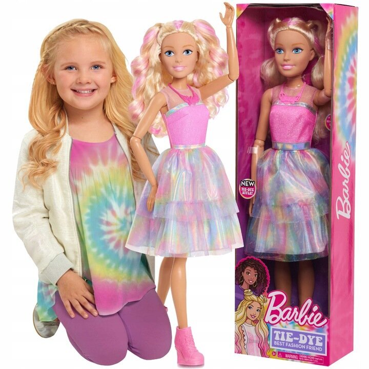 Lėlė Just Pla Barbie Tie-Dye, 70cm kaina ir informacija | Žaislai mergaitėms | pigu.lt