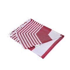 Сауна-плед, пляжное полотенце, сауна-полотенце, серо-красный, 100x180 см цена и информация | Полотенца | pigu.lt