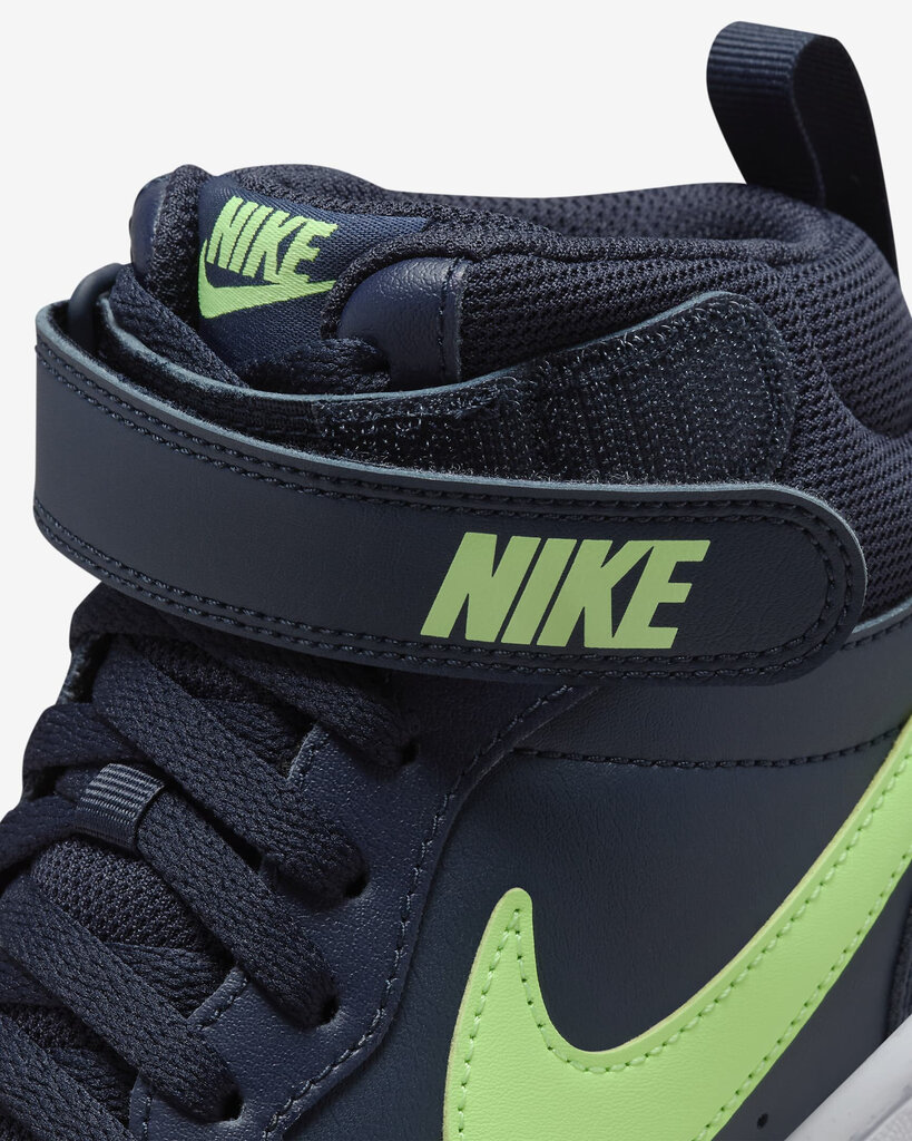 Sportiniai batai vyrams Nike Court Borough Mid 2 Navy Green CD7782 403, mėlyni цена и информация | Kedai vyrams | pigu.lt