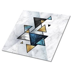 Lipni dekoratyvinė plytelė Decormat 30x30cm abstraktūs marmuriniai trikampiai kaina ir informacija | Grindų plytelės | pigu.lt
