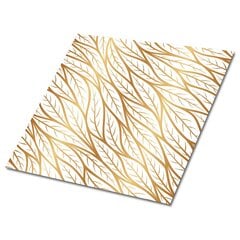 Lipni dekoratyvinė plytelė Decormat 30x30cm auksiniai lapai kaina ir informacija | Grindų plytelės | pigu.lt