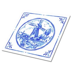 Lipni dekoratyvinė plytelė Decormat 30x30cm, azulejos stiliaus vėjo malūnas цена и информация | Плитка на пол | pigu.lt