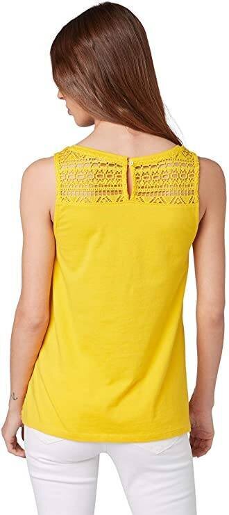 Moteriški marškinėliai                           Tom Tailor palaidinė moterims, geltona kaina ir informacija | Palaidinės, marškiniai moterims | pigu.lt