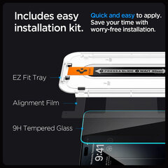 Spigen Glas.TR EZ Fit Privacy цена и информация | Защитные пленки для телефонов | pigu.lt