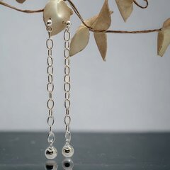 Женские серебряные серьги-цепочки с серебряным жемчугом I.L.U.S цена и информация | Серьги | pigu.lt