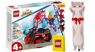 10781 LEGO Super Heroes Techninis triratukas Spider-Man ir pliušinė pagalvė Katė, 50 cm цена и информация | Конструкторы и кубики | pigu.lt