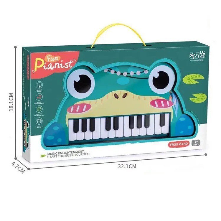 Vaikiškas pianinas, 22 klavišai, Frog Piano kaina ir informacija | Lavinamieji žaislai | pigu.lt