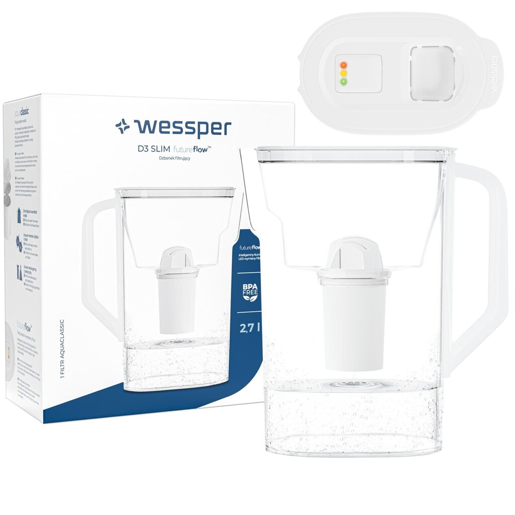 Wessper D3 Slim FutureFlow, 1 vnt. kaina ir informacija | Vandens filtrai | pigu.lt
