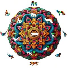 Medinė dėlionė Mandala, 160 d. kaina ir informacija | Dėlionės (puzzle) | pigu.lt