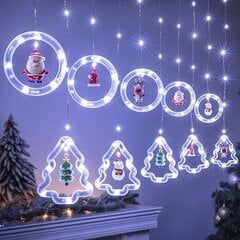 Kalėdinės lemputės su kalėdinėmis dekoracijomis, 120 LED, 3m kaina ir informacija | Girliandos | pigu.lt